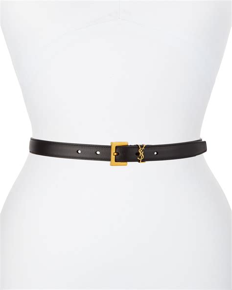 saint laurent ysl monogram leather belt|Saint Laurent belts.